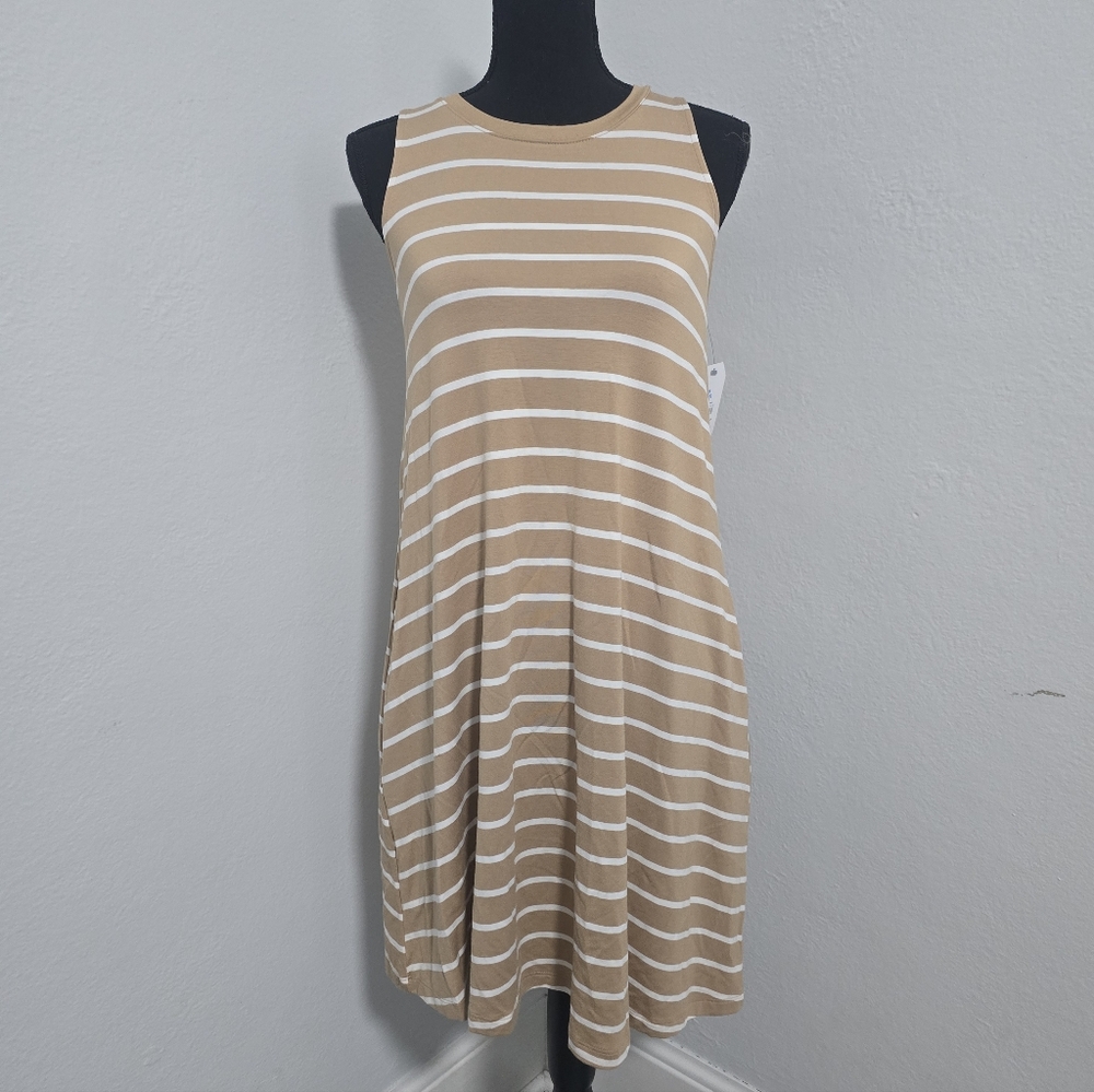NWT Me And Tru Womens Striped Dress With Pockets Small 4-6